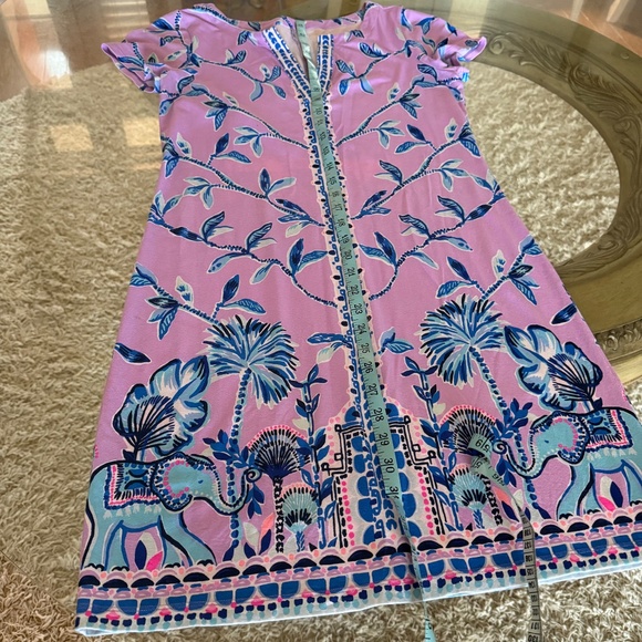 Lilly Pulitzer Sophiletta Shift Dress Cotton Size Medium Multicolor Short Sleeve - Picture 5 of 6